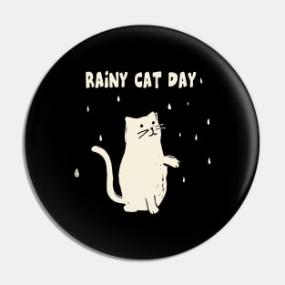 Rainy Cat, Need Milk Logo Design Pin