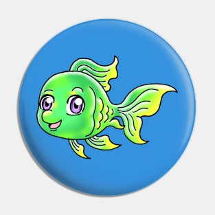 GREEN FISH Pin