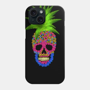 Pineapple, Skull Floral Tropical Phone Case