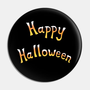 Happy Halloween Candy Corn Pattern Pin