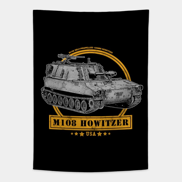 M108 Self-Propelled Howitzer Tapestry by rycotokyo81