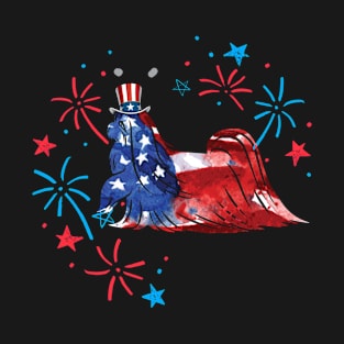 Maltese Uncle Sam Hat 4Th Of July T-Shirt