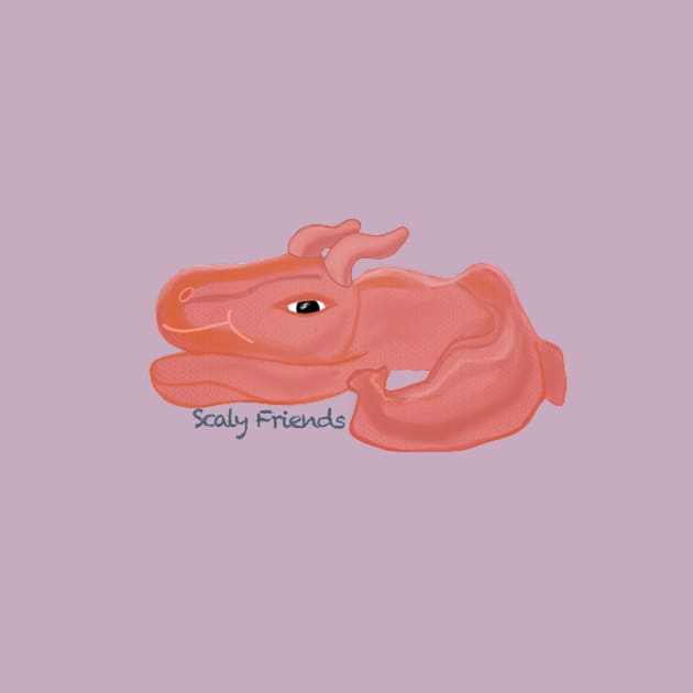 Rick the rose gold Dino - The Scaly Friend's Collection Artwort By TheBlinkinBean by TheBlinkinBean