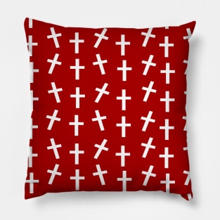 Christian cross Jesus red Easter pattern Pillow