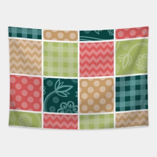 Zigzag, Chevron, Gingham, Polka Dots, Patchwork Tapestry