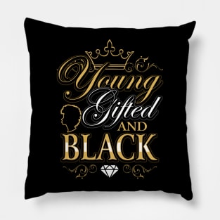 Young Gifted and Black, Black Pride Design Pillow