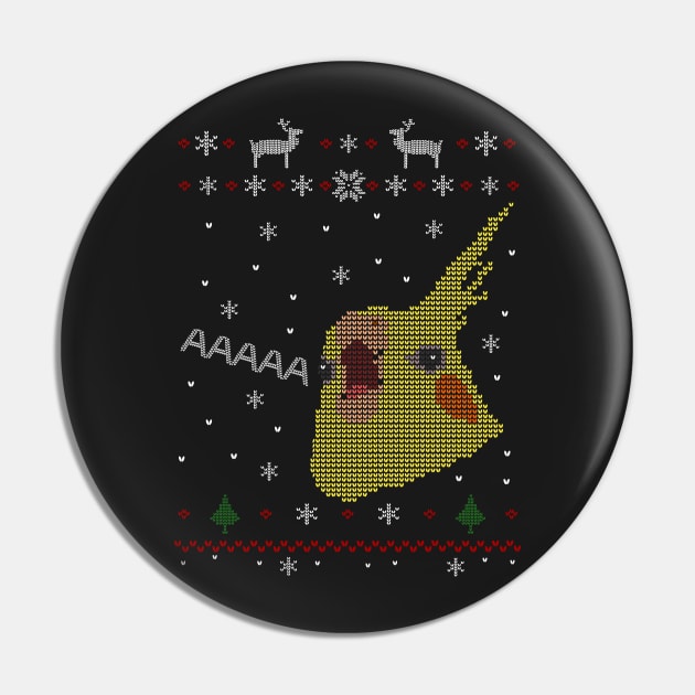 Cockatiel ugly Christmas sweater Pin by FandomizedRose