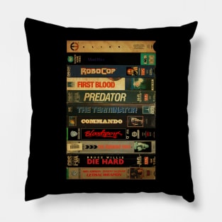 Retro 80's Action Movies - Cassette Style Pillow