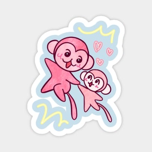 Father and baby monkey! Magnet