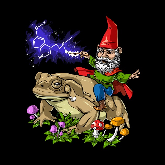 Gnome Riding Psychedelic Bufo Alvarius by underheaven