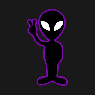 Purple Glowing Alien | Extraterrestrial | Aliens | UFO T-Shirt