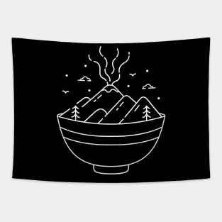 Ramen Bowl and The Volcano Tapestry