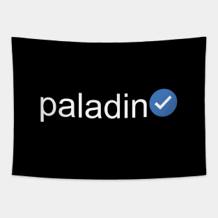 Verified Paladin (White Text) Tapestry