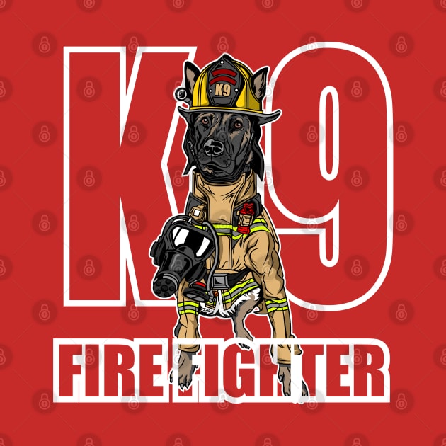 K9 Fire Fighter poster by beanbeardy