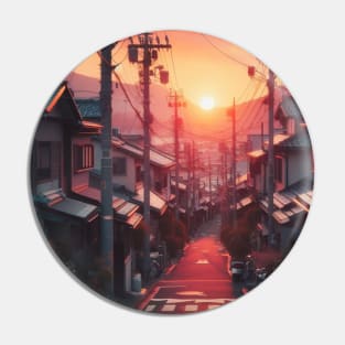 Lofi Art - Japanese Road Pin