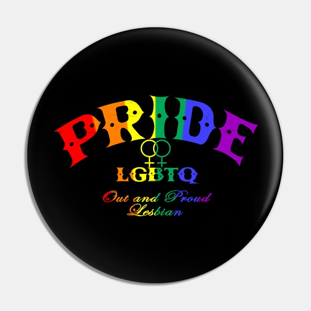 Lesbian Pride - CBs style - Pride Flag Pin by ianscott76