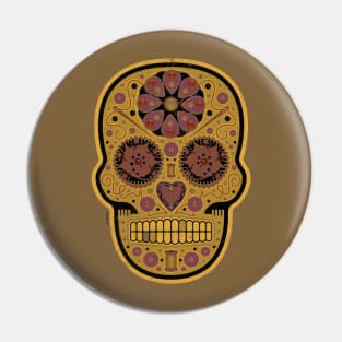 Mexican Sugar Skull Peanut Butter Marrow Pin