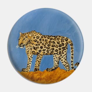 Leopard On Prowl Pin