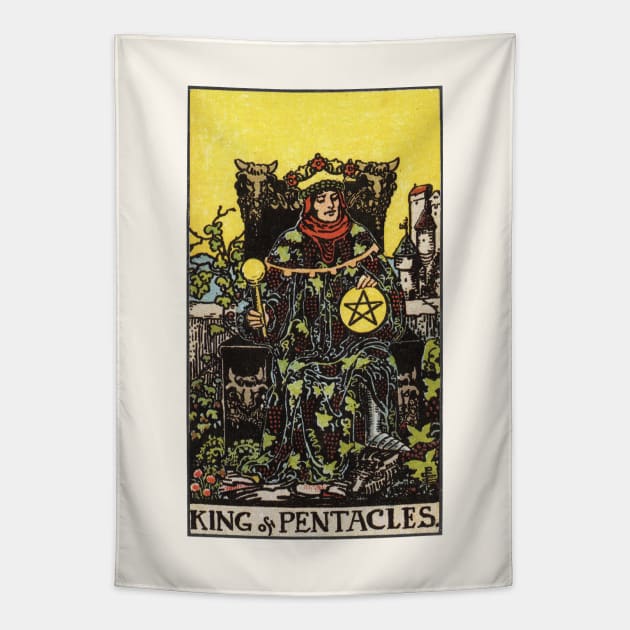 KING OF PENTACLES Tapestry by WAITE-SMITH VINTAGE ART