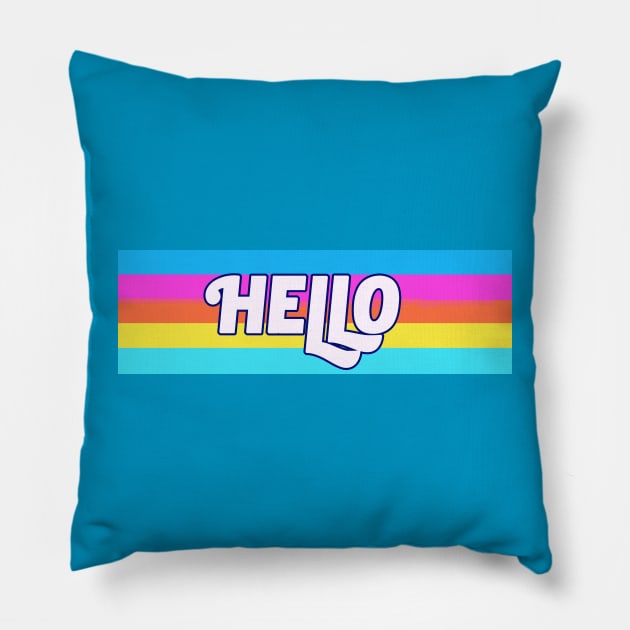 hello rainbow Pillow by Edd Studio