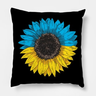 Support Ukraine Ukrainian Sunflower Pillow