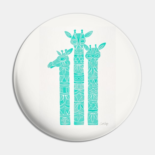 Giraffe Turquoise Pin by CatCoq