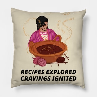 Food bloggers recipes create cravings Pillow