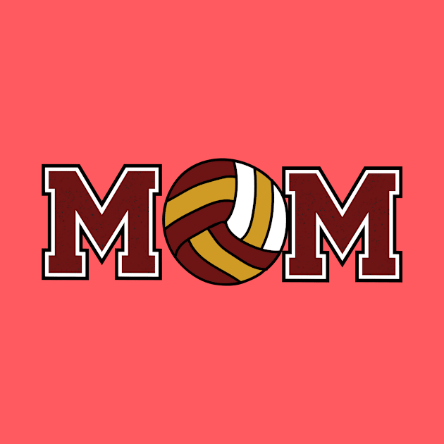 Volleyball Mom Maroon by capesandrollerskates 