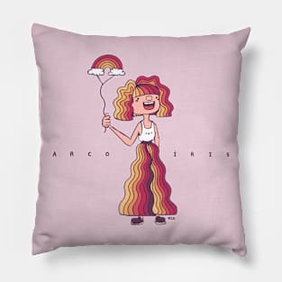 Rainbow girl Pillow