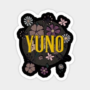 Aesthetic Proud Name Yuno Flowers Anime Retro Styles Magnet