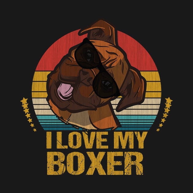 I Love My Boxer Dog Funny by Gtrx20