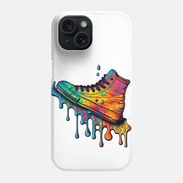 Colorful melting Sneaker design #1 Phone Case by Farbrausch Art