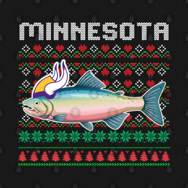 Ugly Christmas Minnesota Walleye vikings by MManoban