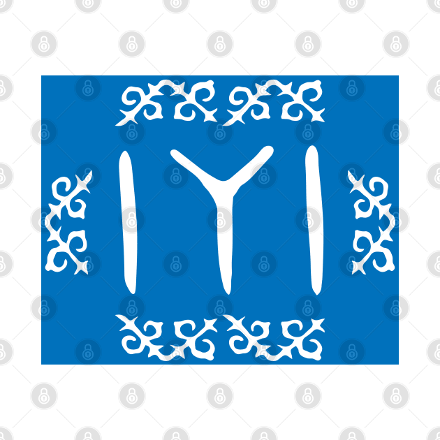 Blue Kayi Tribe Flag Symbol from Dirilis/Resurrection Ertugrul by TerrificTees