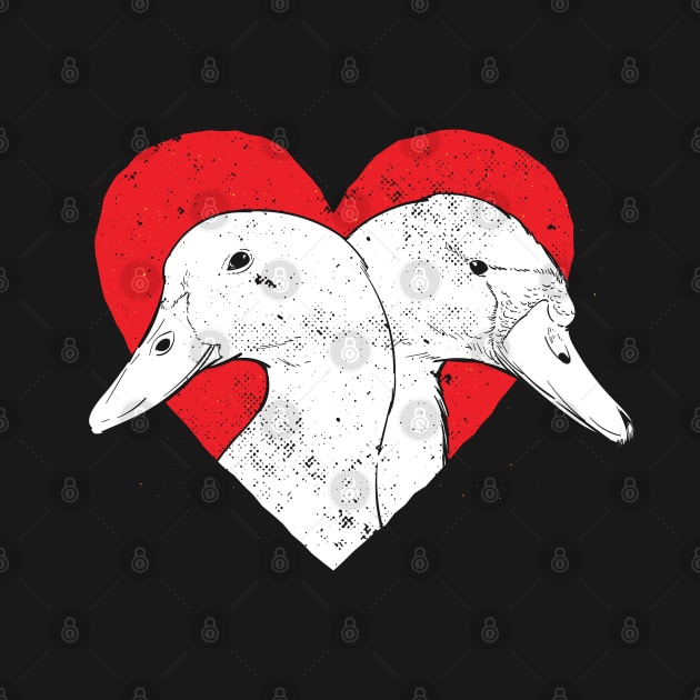 Duck Lover Animal Love Heart by ShirtsShirtsndmoreShirts