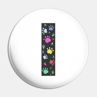 I letter  with colorful paw print Pin