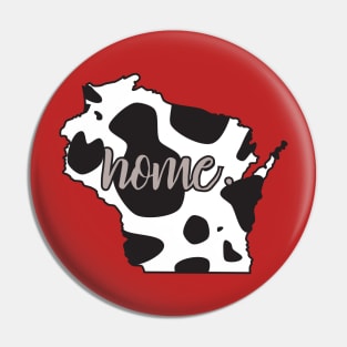 Wisconsin Home Cow Print Pin