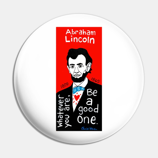 Abraham Lincoln pop folk art Pin by krusefolkart