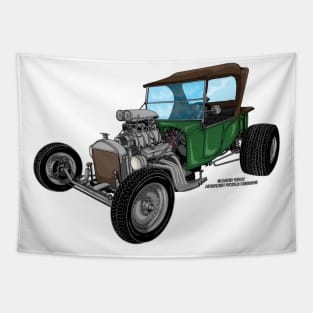 Vintage Classic Car Garage Hot Rod Novelty Gift Tapestry