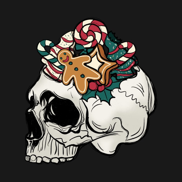 Sweet Skull Christmas by Nessanya