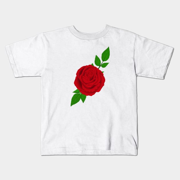 Red rose flowers illustration t shirt design