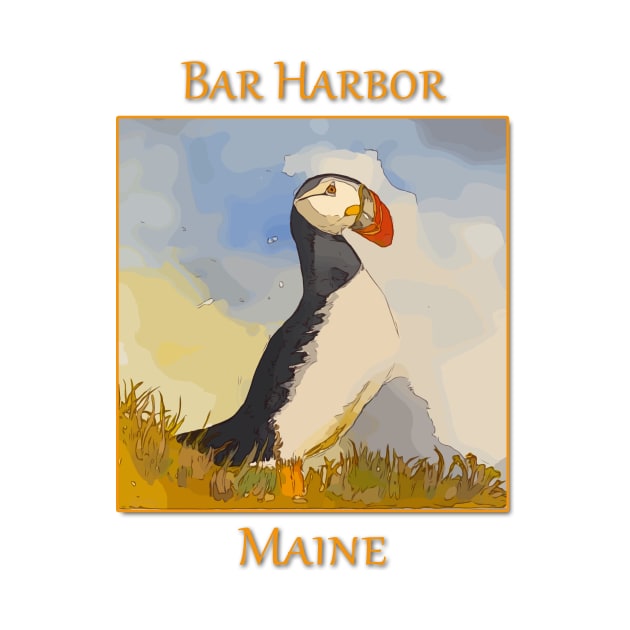Puffin of the Eastern Egg Island outside of Bar Harbor Maine by WelshDesigns