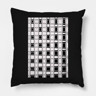 Digital Weave in Black and White Pillow