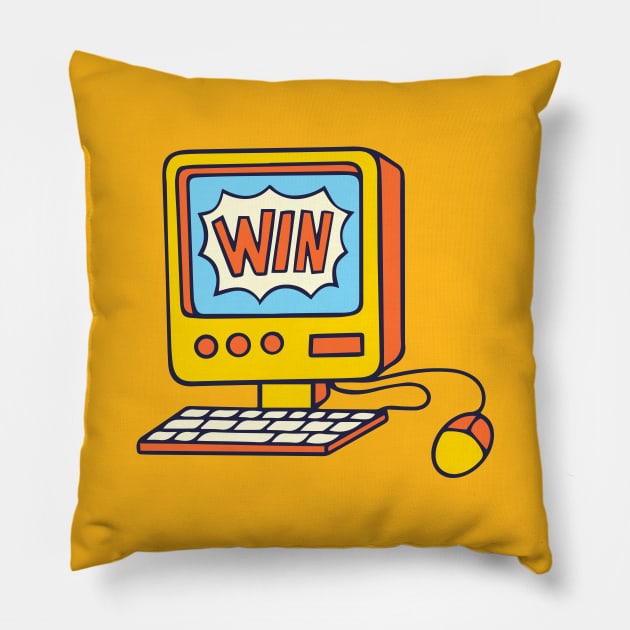 Computer Icon WIN Pillow by yudabento
