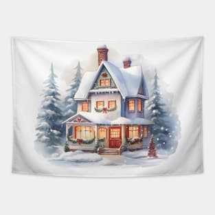 Holidays Christmas House Tapestry