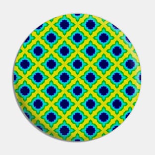 Yellow Green Lattice Pattern Pin