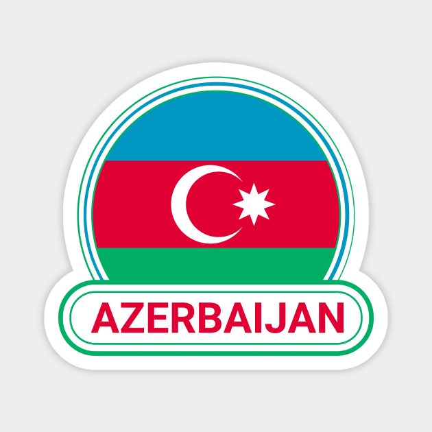 Azerbaijan Country Badge - Azerbaijan Flag Magnet by Yesteeyear