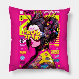 CYBERPUNK GEISHA | Futuristic Anime Cyber Hyperpop | PROUD OTAKU Pillow