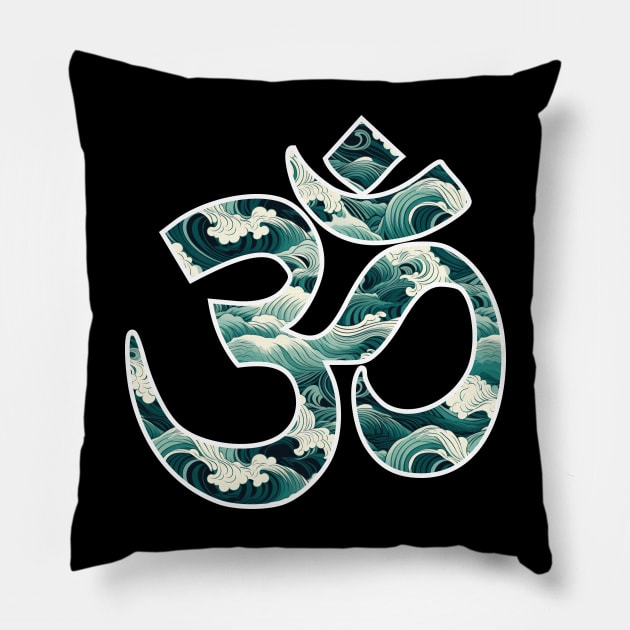 Cosmic Resonance: The Mystical Power of Om Kanagawa Pillow by star trek fanart and more