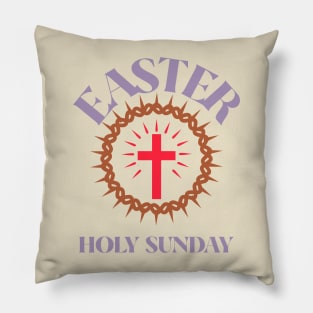 Easter Sunday Cross Christian Christianity Jesus Faith Love Pillow